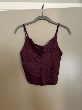Zara Cowl Neck Satin Tank Top